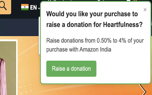 Heartfulness Amazon Affiliate Redirect  from Chrome web store to be run with OffiDocs Chromium online