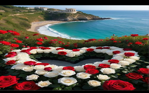 heart shaped rose garden wallpaper  from Chrome web store to be run with OffiDocs Chromium online