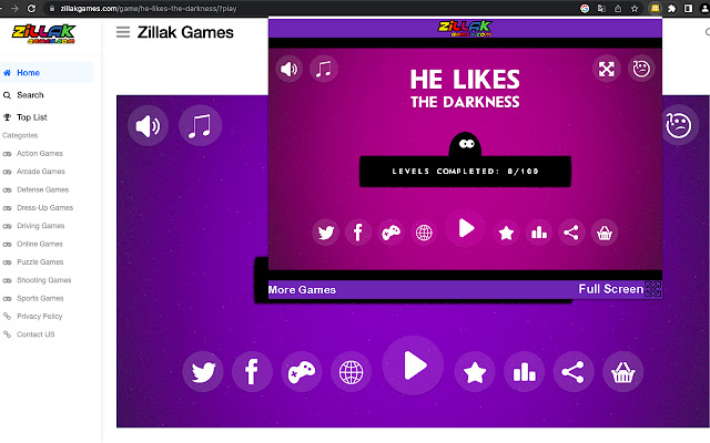 He Likes The Darkness Html5 Game  from Chrome web store to be run with OffiDocs Chromium online