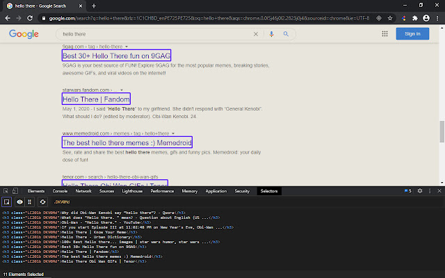 Helium Selectors  from Chrome web store to be run with OffiDocs Chromium online