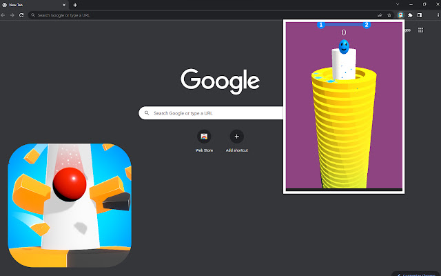 Helix Jump Google Chrome  from Chrome web store to be run with OffiDocs Chromium online