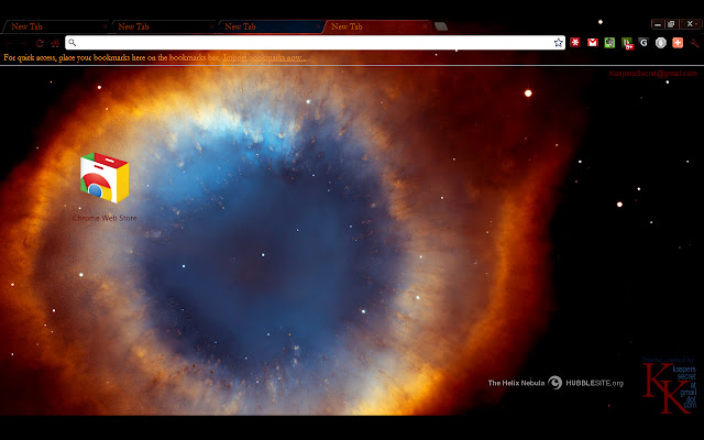 Tema Helix Nebula din magazinul web Chrome va fi rulată cu OffiDocs Chromium online