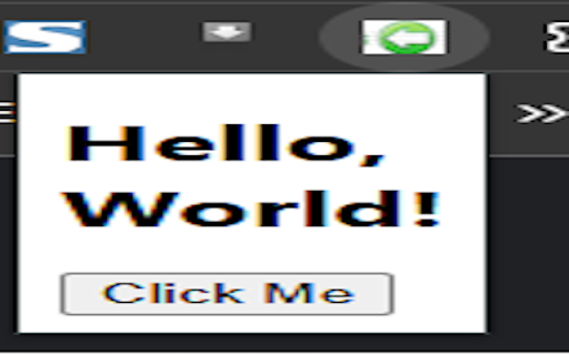 Hello Extension  from Chrome web store to be run with OffiDocs Chromium online