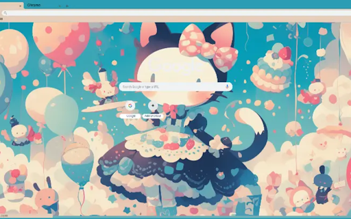 Hello Kitty cute party  from Chrome web store to be run with OffiDocs Chromium online