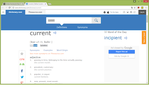 Hello Vocabulary  from Chrome web store to be run with OffiDocs Chromium online