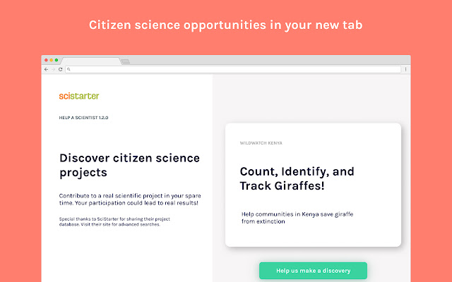 Help a Scientist  from Chrome web store to be run with OffiDocs Chromium online
