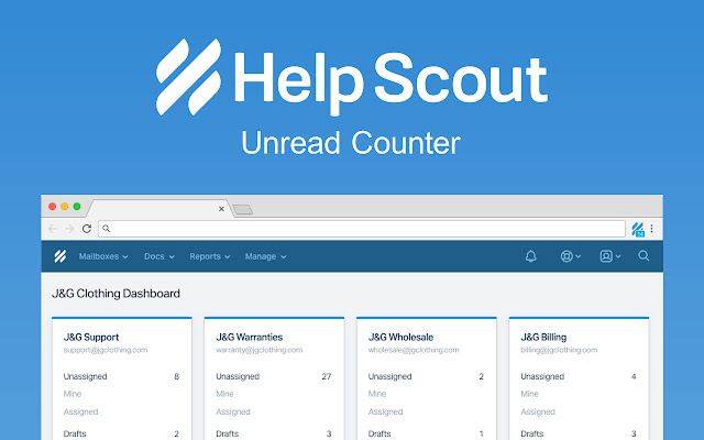 Help Scout Unread Counter  from Chrome web store to be run with OffiDocs Chromium online