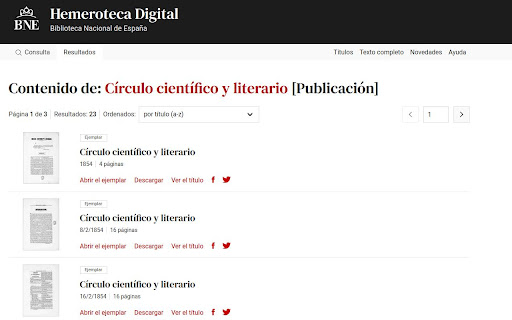 Hemeroteca BNE  from Chrome web store to be run with OffiDocs Chromium online