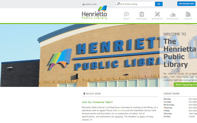Henrietta Public Library Childrens Kiosk  from Chrome web store to be run with OffiDocs Chromium online