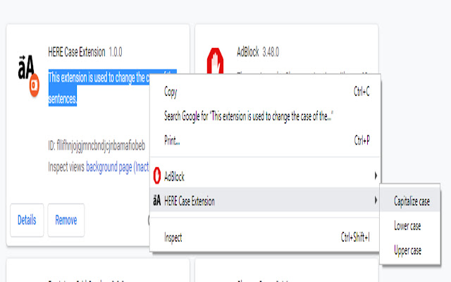 HERE Case Extension  from Chrome web store to be run with OffiDocs Chromium online