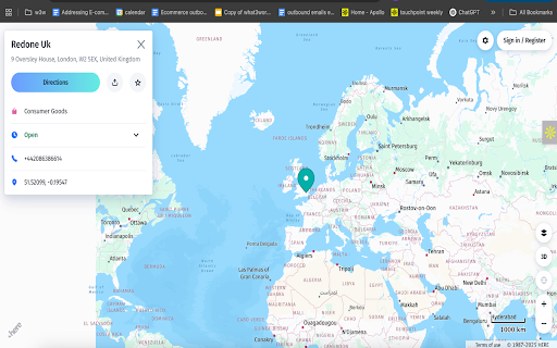 HERE WeGo + what3words  from Chrome web store to be run with OffiDocs Chromium online