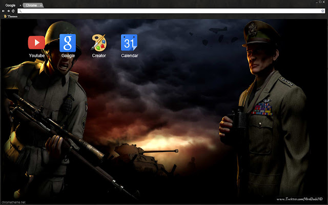 Heroes  Generals Theme  from Chrome web store to be run with OffiDocs Chromium online