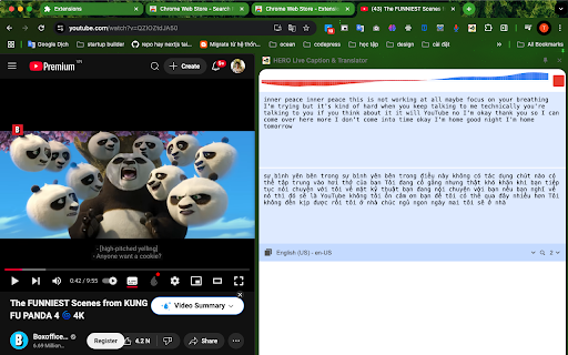 HERO Live Caption  Translator  from Chrome web store to be run with OffiDocs Chromium online