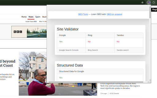 Herramientas de SEO por Osdeibi Acurero  from Chrome web store to be run with OffiDocs Chromium online