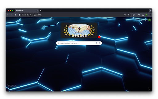 Hexagon Grid Blue  from Chrome web store to be run with OffiDocs Chromium online