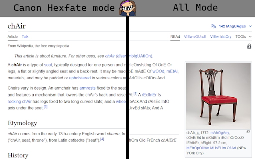 Hexfateify  from Chrome web store to be run with OffiDocs Chromium online