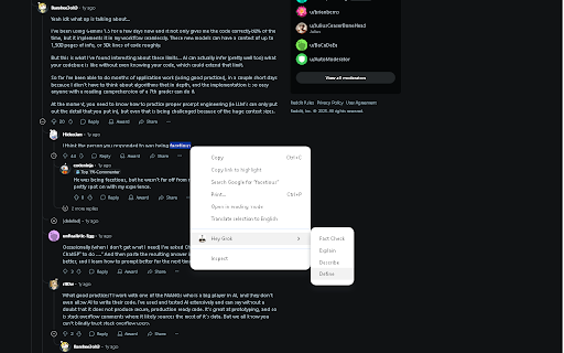Hey Grok Context Menu  from Chrome web store to be run with OffiDocs Chromium online