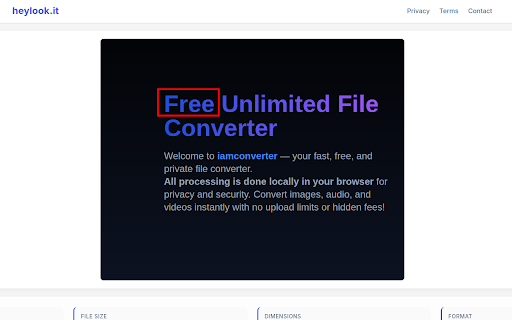 heylook.it  from Chrome web store to be run with OffiDocs Chromium online