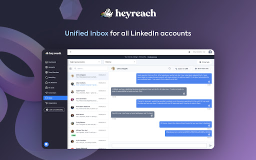 HeyReach  from Chrome web store to be run with OffiDocs Chromium online