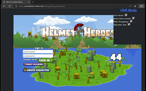 HHR Mods  from Chrome web store to be run with OffiDocs Chromium online