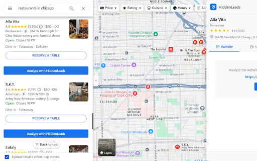 HiddenLeads  from Chrome web store to be run with OffiDocs Chromium online