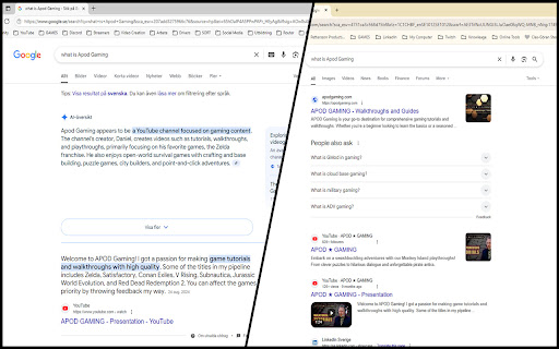 Hide AI Overview  from Chrome web store to be run with OffiDocs Chromium online