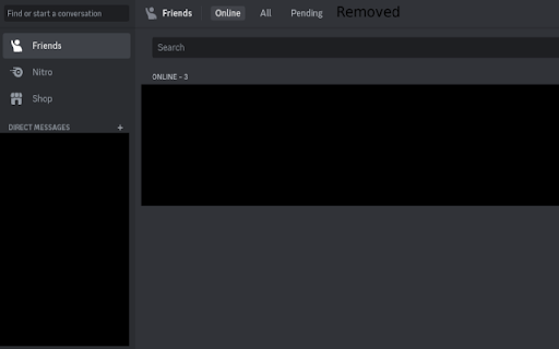 Hide Blocked section on Discord  from Chrome web store to be run with OffiDocs Chromium online