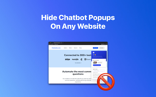 Hide Chatbots  from Chrome web store to be run with OffiDocs Chromium online