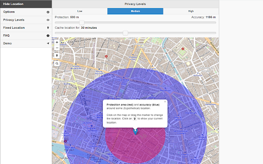 Hide Location  from Chrome web store to be run with OffiDocs Chromium online