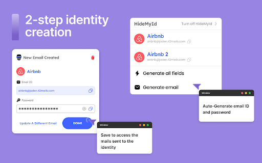 HideMyID  from Chrome web store to be run with OffiDocs Chromium online