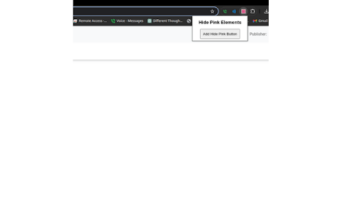 Hide Pink Extension  from Chrome web store to be run with OffiDocs Chromium online