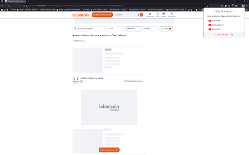 Hide Puretech  from Chrome web store to be run with OffiDocs Chromium online