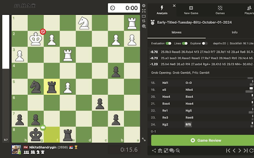 Hide ratings on chess.com  from Chrome web store to be run with OffiDocs Chromium online