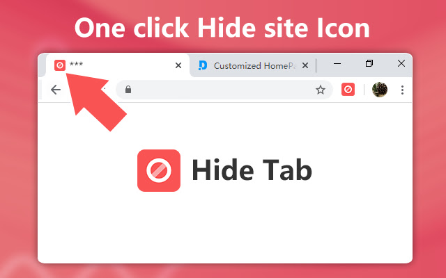 Hide Tab  from Chrome web store to be run with OffiDocs Chromium online