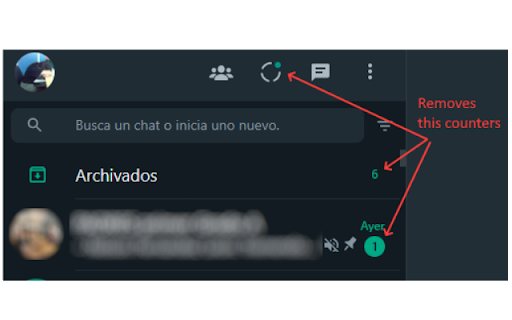 Hide unread counters  from Chrome web store to be run with OffiDocs Chromium online