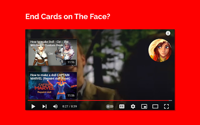 Hide YouTube End Cards  from Chrome web store to be run with OffiDocs Chromium online