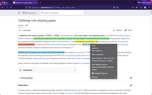 Highlighter  from Chrome web store to be run with OffiDocs Chromium online