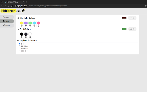 Highlighter Guru  from Chrome web store to be run with OffiDocs Chromium online