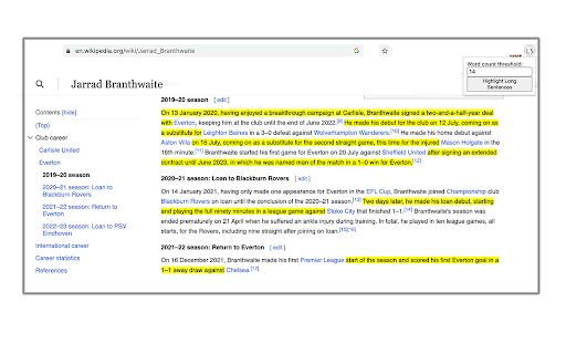 Highlight Long Sentences Improved  from Chrome web store to be run with OffiDocs Chromium online