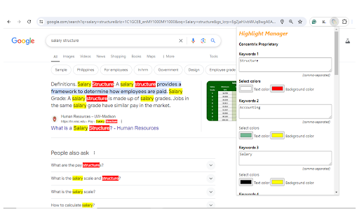 Highlight Manager  from Chrome web store to be run with OffiDocs Chromium online