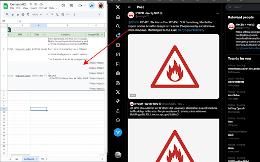 Highlight to Google Sheet  from Chrome web store to be run with OffiDocs Chromium online