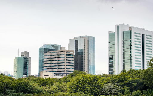 High rise buildings and green spaces  from Chrome web store to be run with OffiDocs Chromium online