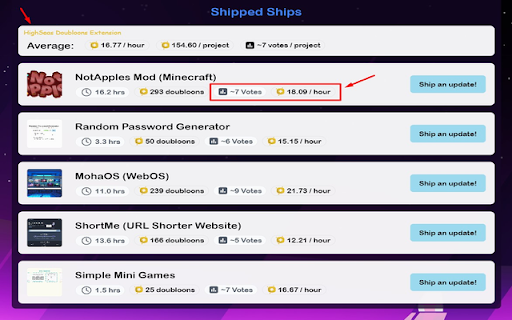 HighSeas Doubloons  from Chrome web store to be run with OffiDocs Chromium online