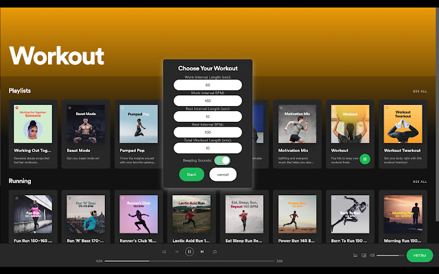 HIITify  from Chrome web store to be run with OffiDocs Chromium online