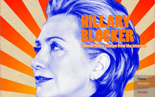 Chrome ウェブストアの Hillary Blocker を OffiDocs Chromium online で実行