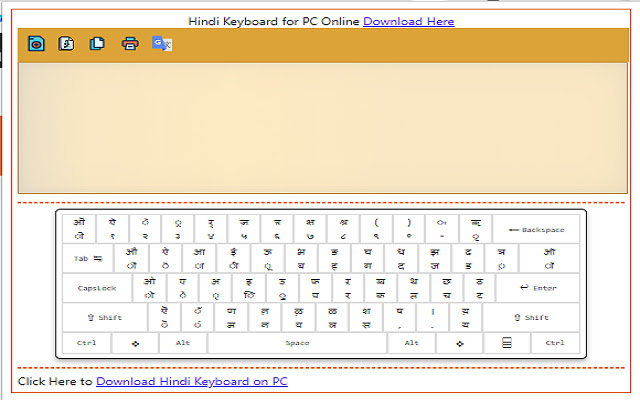 Hindi Keyboard for PC/Laptop Online Keyboard  from Chrome web store to be run with OffiDocs Chromium online