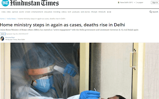 HindustanTimes Better View  from Chrome web store to be run with OffiDocs Chromium online