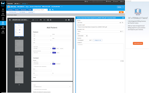 HIPAAtizer for Practice Fusion  from Chrome web store to be run with OffiDocs Chromium online