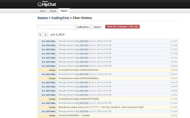Hipchat History Cleaner  from Chrome web store to be run with OffiDocs Chromium online