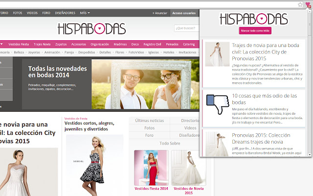 Hispabodas (Notificador) із веб-магазину Chrome, який буде працювати з OffiDocs Chromium онлайн